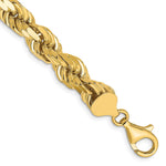 14K Diamond-cut Rope with Fancy Lobster Clasp Chain