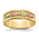 10k and 12k Tri-color Black Hills Gold Leaves Ladies Band