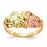 10k and 12k Tri-color Black Hills Gold Grapes and Leaves Ring
