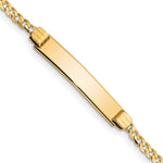 10k Polished Solid Chain/Solid Plate Curb Link 26x Plate ID Bracelet