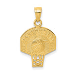 10K Basketball and Net Charm