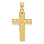 10K Cross W/GOD LOVES ME On Reverse Pendant