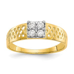 10k 4-Stone CZ and Lattice Size 1 Ring