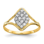 10k Clear CZ Cluster Ring