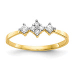 10k Clear CZ Fancy Ring