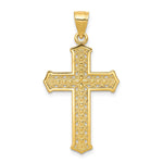 10k Textured Cross Pendant