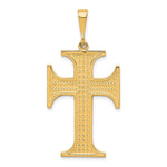 10k Large Textured Cross Pendant