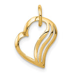 10k Abstract Heart Charm