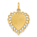 10k Scalloped Border Heart Charm