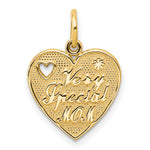 10K VERY SPECIAL MOM in Heart Charm