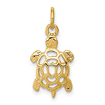 10k Cut-out Turtle Charm