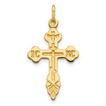 10K Eastern Orthodox Cross Charm