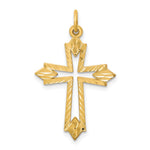 10k Cut-out Cross Charm