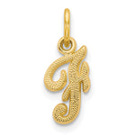 10k Small Script Initial F Charm