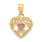 10k Two-tone Small Heart Charm