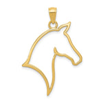 10k Cut-out Horse Head Profile Pendant