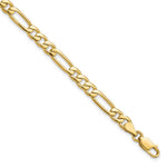 10k Fancy Polished Figaro Link Bracelet