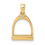 10K 3-D Polished Small Horse Stirrup Charm