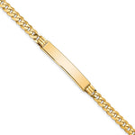 10k Polished Solid Chain/Solid Plate Curb Link 33x Plate ID Bracelet