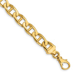 10k Hand-Polished Anchor Link Bracelet