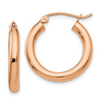 10K Rose Gold Polished Hoop Earrings