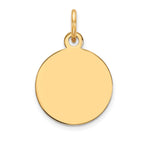10K Plain .018 Gauge 12.75x Circular Engravable Disc Charm