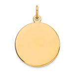 10K Plain .018 Gauge 17.75x Circular Engravable Disc Charm