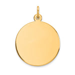 10K Plain .013 Gauge Circular Engravable Disc Charm