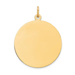 10K Plain .018 Gauge 24x Circular Engravable Disc Charm