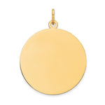 10K Plain .013 Gauge 24x Circular Engravable Disc Charm