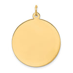 10K Plain .013 Gauge 25x Circular Engravable Disc Charm