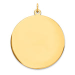 10K Plain .018 Gauge 31.75x Circular Engravable Disc Charm