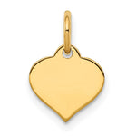 10k .013 Gauge Heart Disc Charm