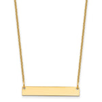 10k Yellow Gold Small Blank Bar Necklace