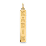 10k Yellow Gold Large Arial Black New Font Bar Charm