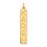 10k Yellow Gold Large Garfield Font Bar Charm