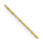 14K Polished and Diamond Cut Fancy Link Chain