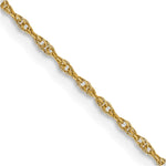 14K Carded Cable Rope with Spring Ring Clasp Chain