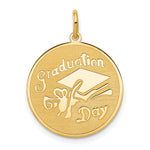 14k GRADUATION DAY Engravable Disc Charm