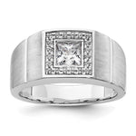 IBGoodman 14k White Gold 1 carat Lab Grown Diamond VS/SI+ G+ Complete Men's Ring
