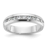 IBGoodman 14k White Gold 1/2 carat Lab Grown Diamond VS/SI+ G+ Nine Stone Complete Polished Men's Ring