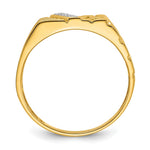 IBGoodman 14k .02 carat Lab Grown Diamond VS/SI+ G+ Complete Textured Men's Nugget Ring