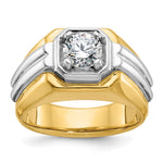 14k Two-tone IBGoodman Men's Complete Lab Grown VS/SI FGH Dia Ring