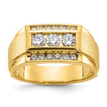 IBGoodman 14k 3/4 carat Lab Grown Diamond VS/SI+ G+ Complete Polished and Satin Men's Ring