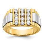 14k Two-tone IBGoodman Men's Complete Lab Grown VS/SI FGH Dia Ring