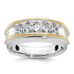 IBGoodman 14k Two-tone 1 carat Lab Grown Diamond VS/SI+ G+ Complete Men's Ring