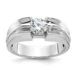 14k White Gold IBGoodman Men's Complete Lab Grown VS/SI FGH Dia Ring