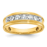 IBGoodman 14k 7/8 carat Lab Grown Diamond VS/SI+ G+ Seven Stone Complete Polished Men's Ring