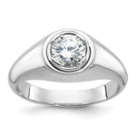 14k White Gold IBGoodman Men's Complete Lab Grown VS/SI FGH Dia Ring