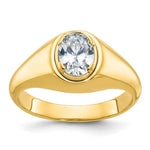 14k IBGoodman Men's Oval Complete Lab Grown VS/SI FGH Dia Ring